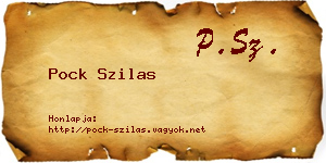 Pock Szilas névjegykártya